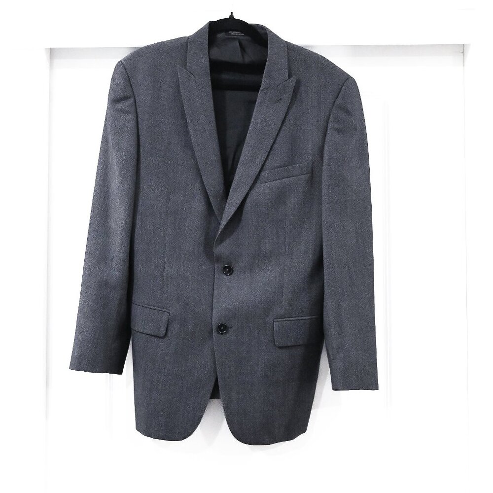 John Varvatos Size 42R 100% Wool Soho Fit Heather Gray Blazer